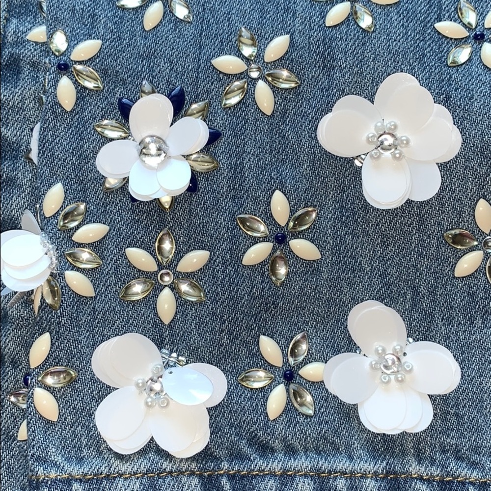 Michael‎ Kors - flower embellished crop jeans, 4 - Picture 12 of 14